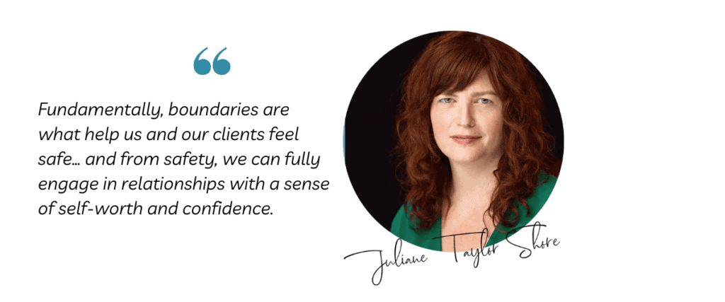 Jules Shore therapy client boundary work quote