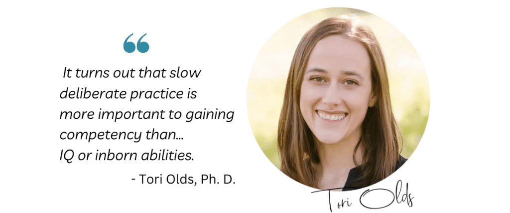 Tori Olds Ph. D. Five Steps to Becoming a Master Therapist training course quote on deliberate presence