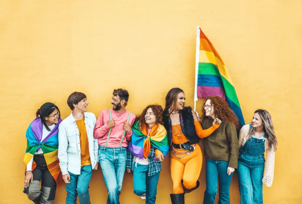 gender diverse therapy clients celebrating pride diversity training with Sarah Burgamy