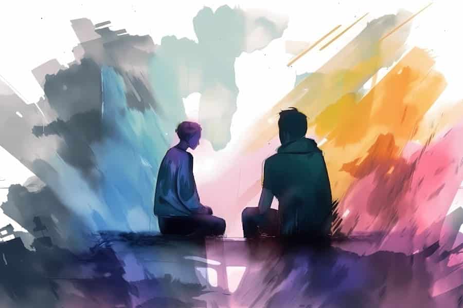 a person receiving therapy to deal with anxiety