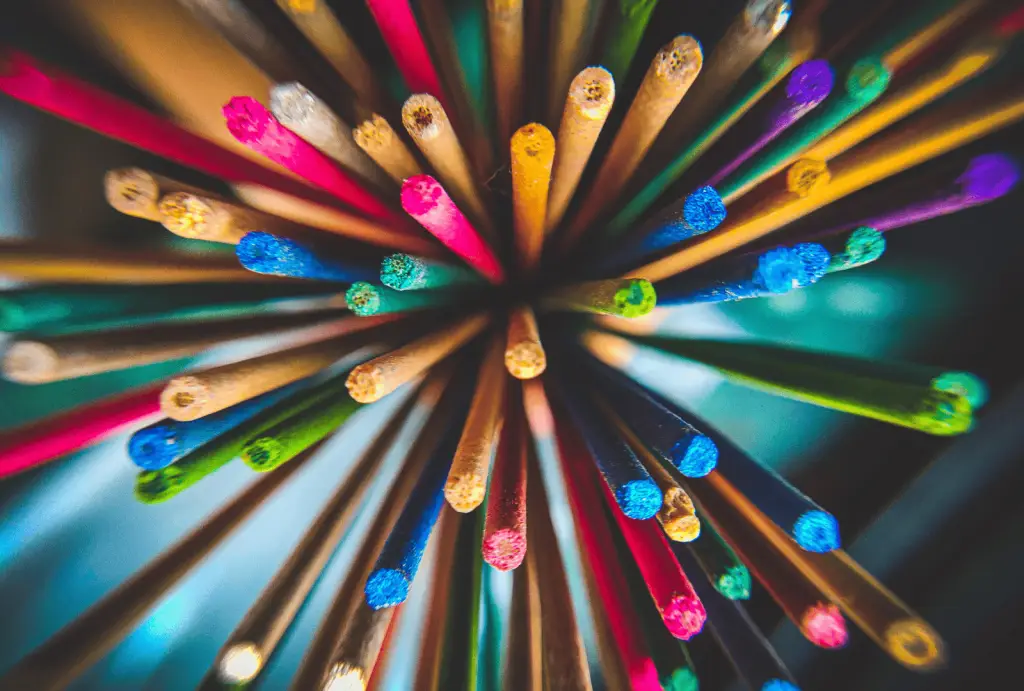 many colors of pencils representing BIPOC therapy clients and microaggressions Akilah Riley-Richardson blog 7