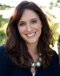 psychoeducator woman blue shirt nature background