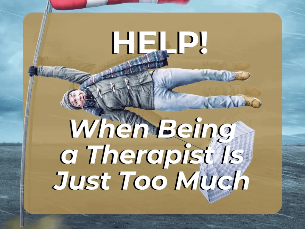 man blown away being a therapist is too stressful but hold on in the wind storm