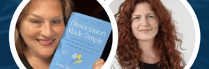 Two women with book 'Dissociation Made Simple'.
