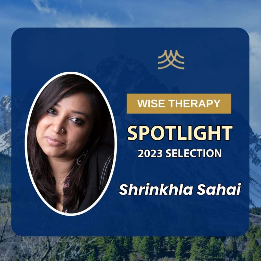 Wise Therapy spotlight award 2023 selection image.