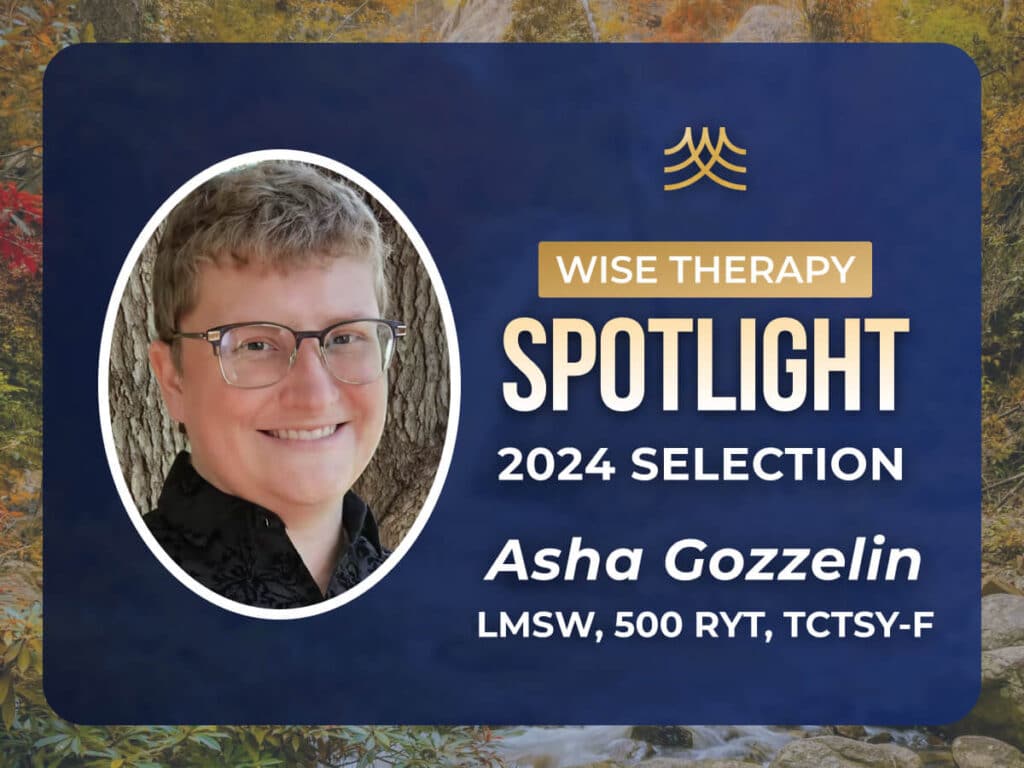 Wise Therapy Spotlight 2024 Selection featuring therapist.
