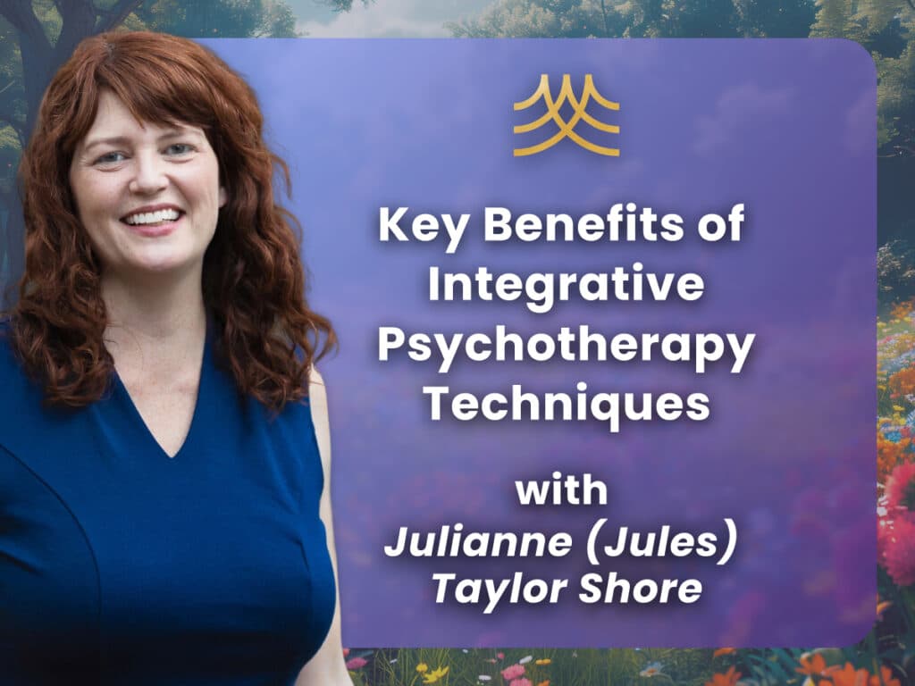 Integrative psychotherapy techniques benefits discussion poster.