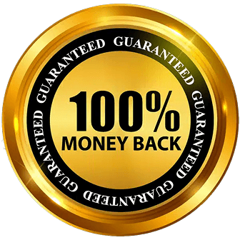 100% money back guarantee seal
