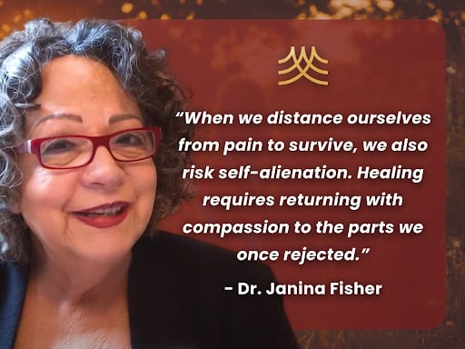 Dr. Janina Fisher quote on healing and compassion.