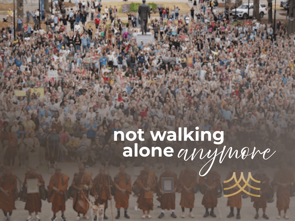 Large crowd gathered for peaceful march.