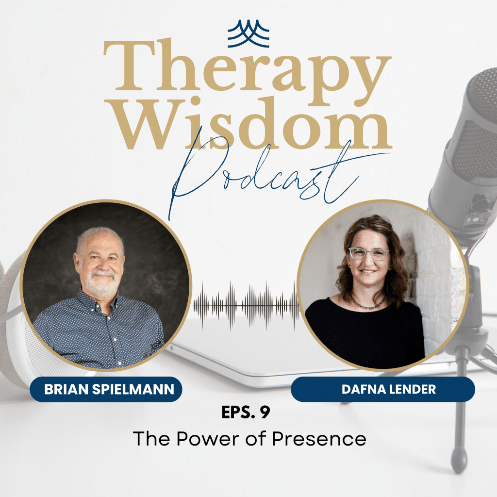 Therapy Wisdom podcast cover with two guest portraits