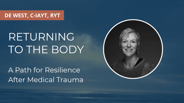 Returning to the Body promotional graphic with portrait