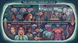 Infographic of chronic overlap cycle and stress effects