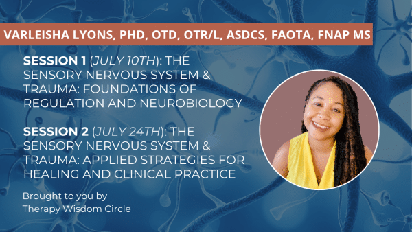 Webinar flyer on sensory nervous system and trauma