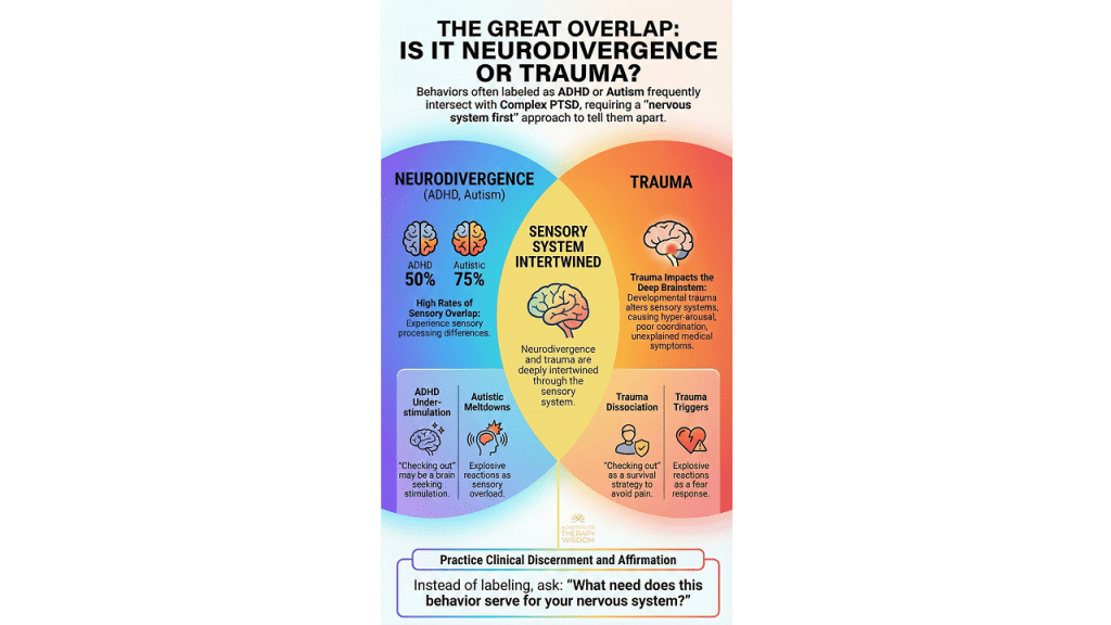 Venn diagram of neurodivergence and trauma overlap