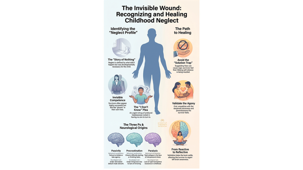 Infographic on recognizing and healing childhood neglect