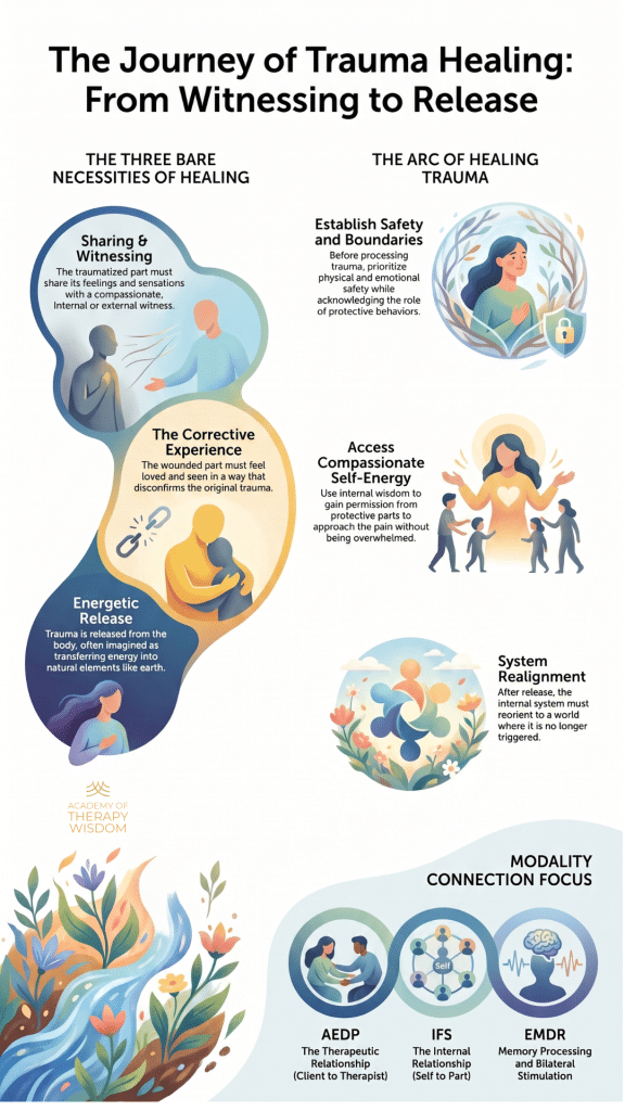 infographic-non-linear-trauma-healing-frank-anderson Infographic illustrating the non-linear stages of trauma recovery, nervous system regulation, and relational safety in psychotherapy.